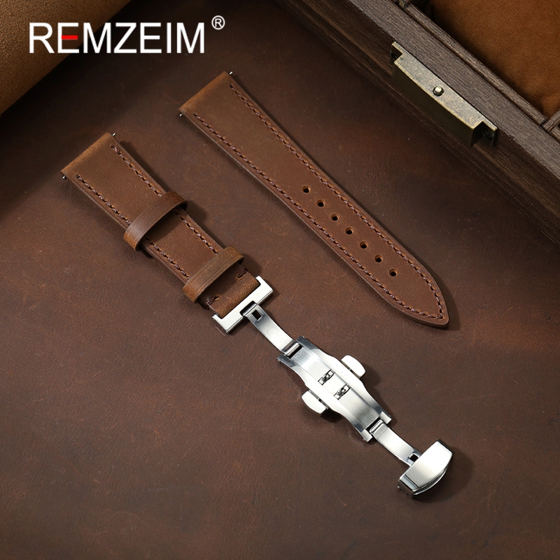 Smartwatch Vintage Watches For Women - Men Women Unisex Crazy Horse Leather