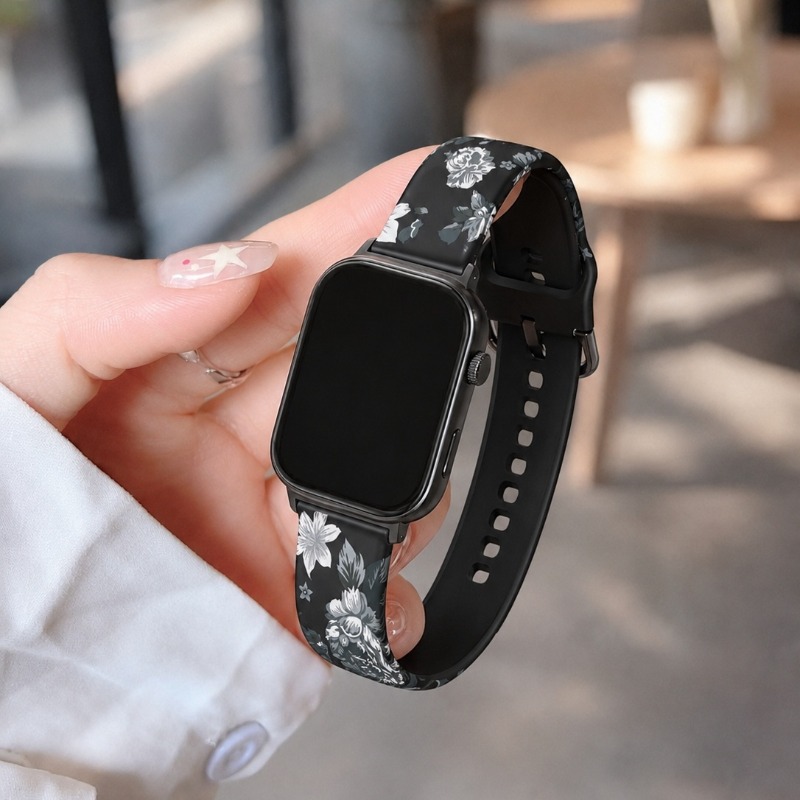 Vintage Floral Print Soft Sili - Smartwatch Vintage Watches For Women review and price